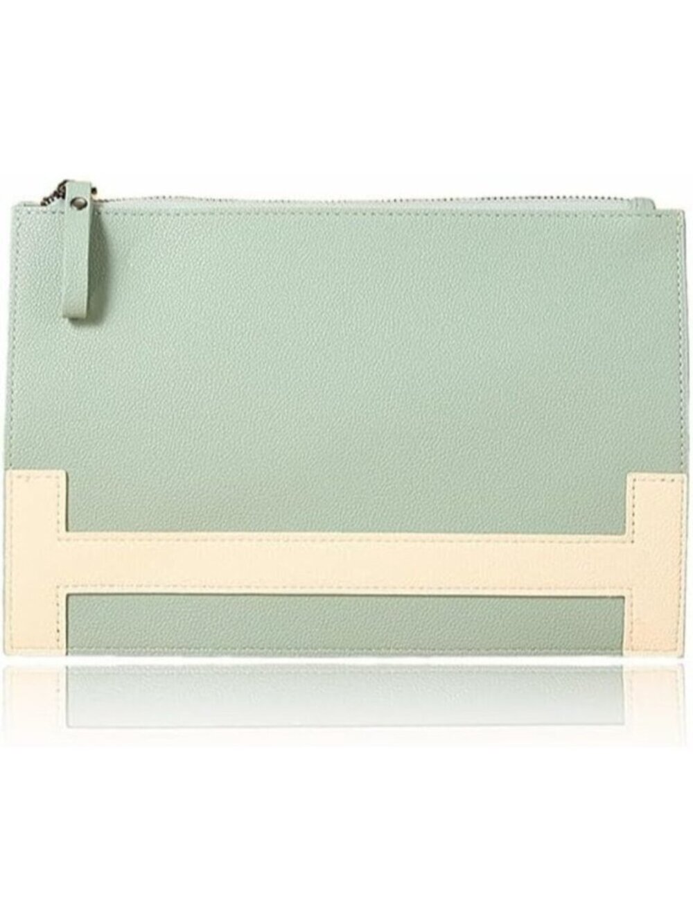 🆕Women Green Minimalist Clutch Bag Leather Envelope File Bag with Detachable